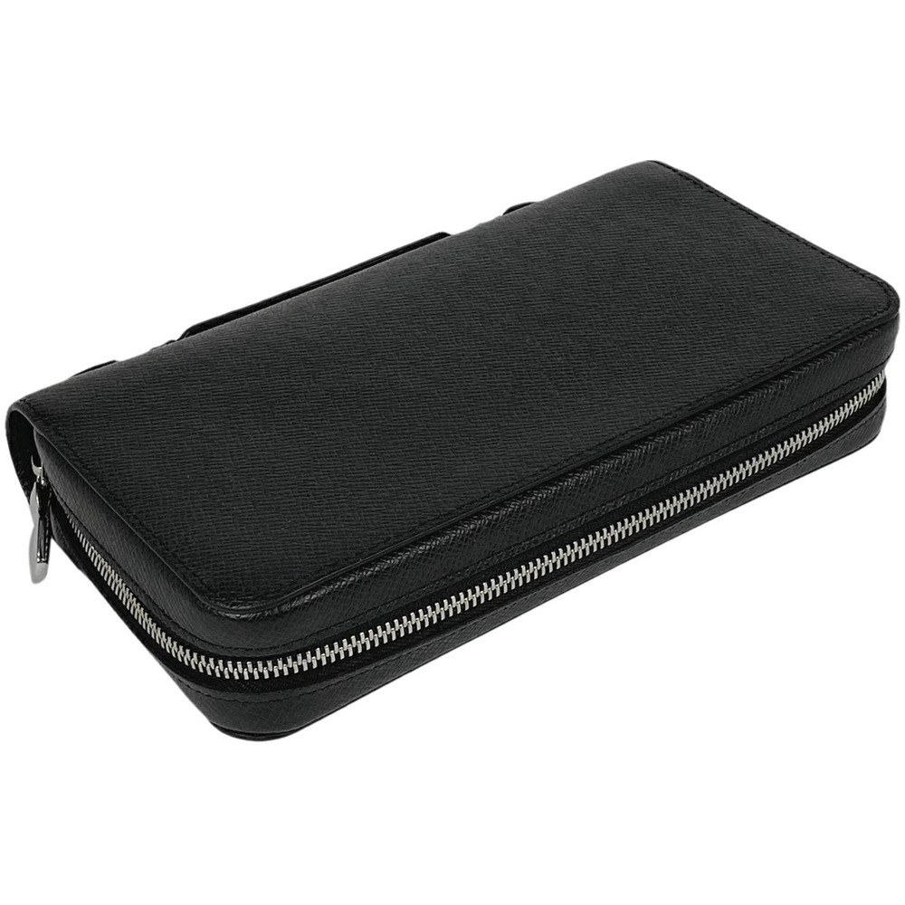 Louis Vuitton Taiga Round Ardoise Zippy Zipper Wallet Long